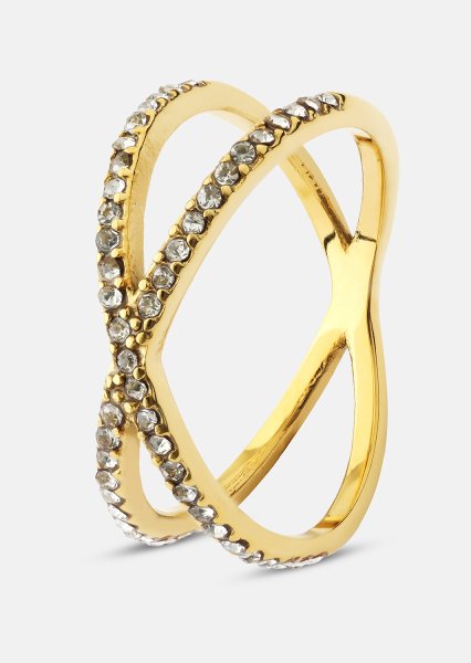 Bague Sparkle X - Plaqué or 18k