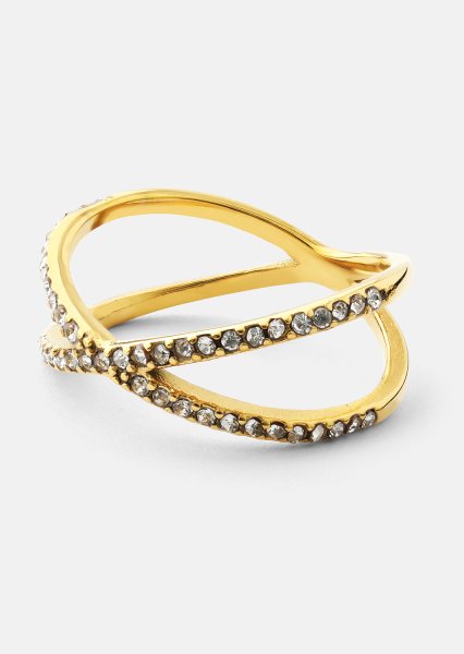 Bague Sparkle X - Plaqué or 18k