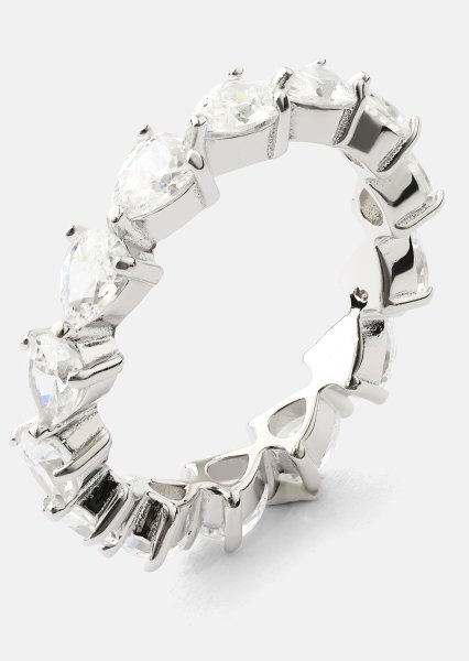 Bezel Glimmer Bague - Silver Plated