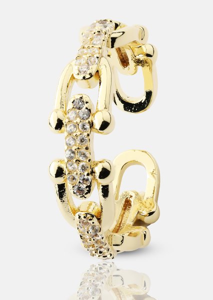Bague Link Luxer - 18k Plaquée or