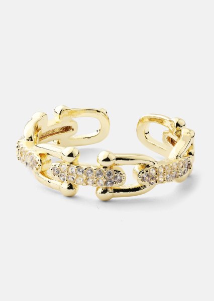Bague Link Luxer - 18k Plaquée or