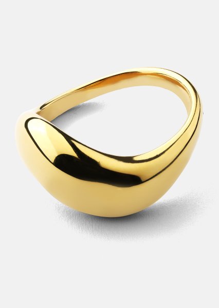 Bague Soft Curve - 18k Plaquée or