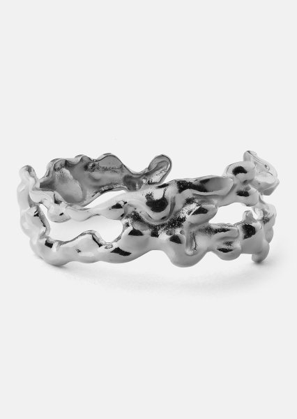Bague Molten Wave - Plaquée argent
