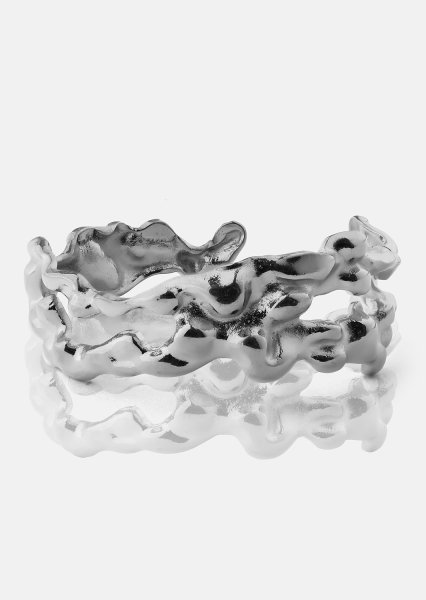 Bague Molten Wave - Plaquée argent