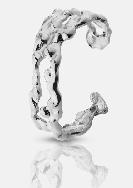 Bague Molten Wave - Plaquée argent
