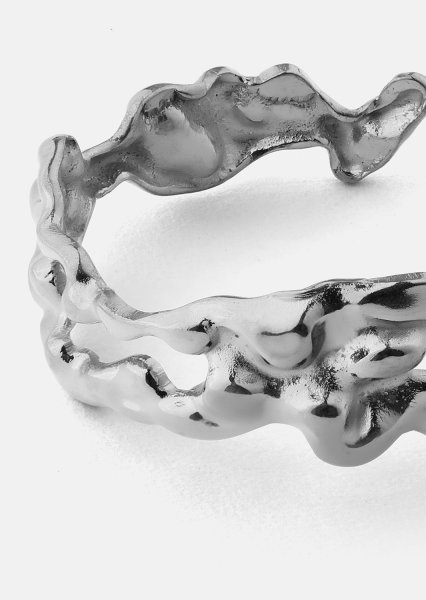 Bague Molten Wave - Plaquée argent