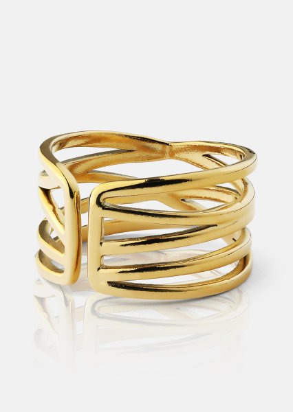 Bague Golden Maze - 18k Plaquée or