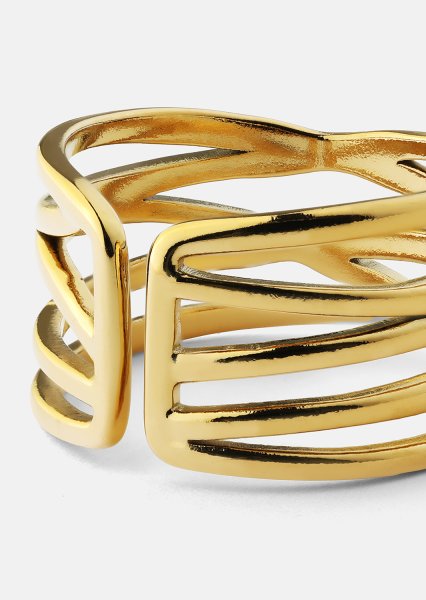 Bague Golden Maze - 18k Plaquée or