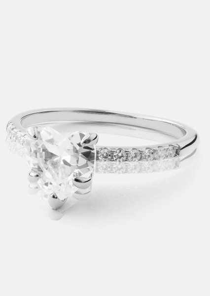 Heartlight Solitaire Bague - Plaquée argent