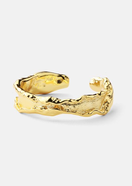 Bague Raw Texture - Plaqué or 18k