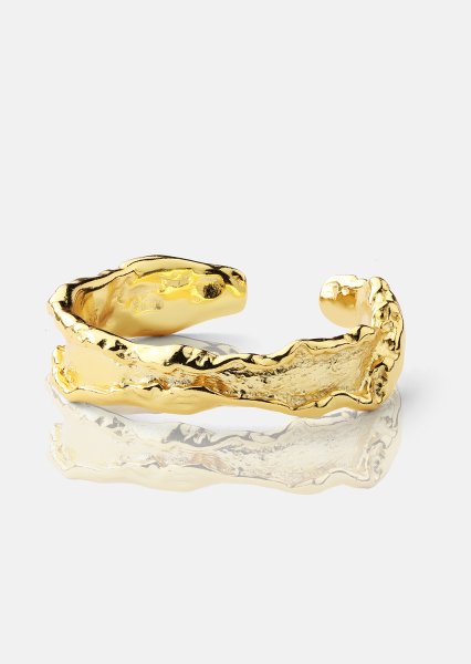 Bague Raw Texture - Plaqué or 18k