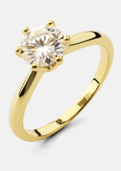 Bague Solitaire - 18K Plaquée or