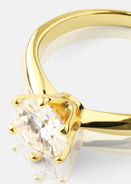 Bague Solitaire - 18K Plaquée or