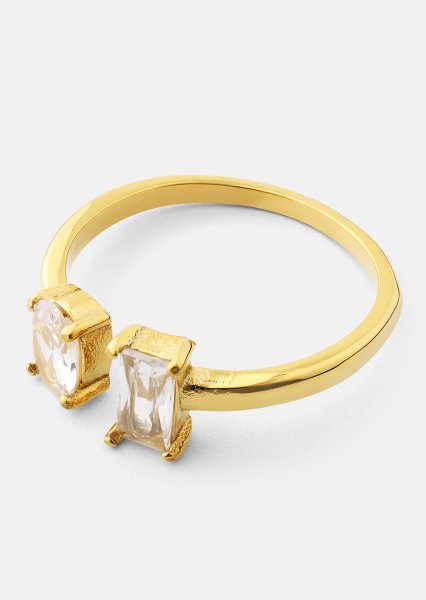 Bague Duo Cut - 18k Plaquée or
