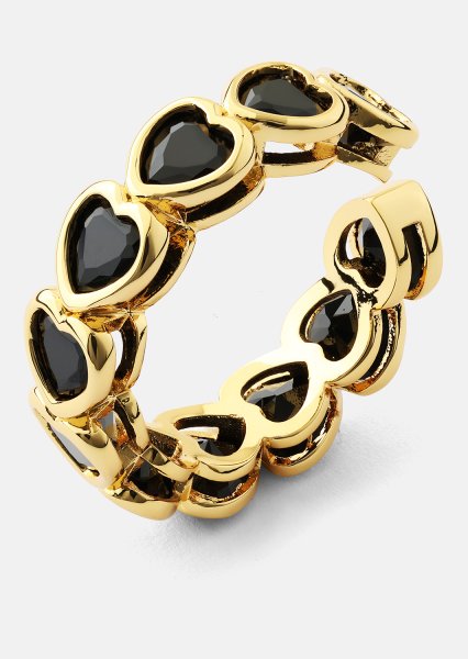 Bague Eternal Night Heart - 18k Plaquée or