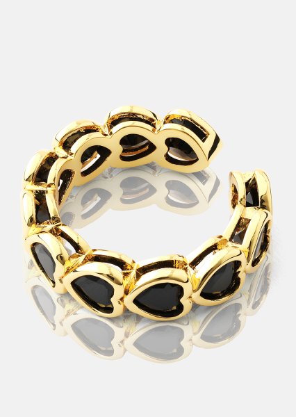 Bague Eternal Night Heart - 18k Plaquée or