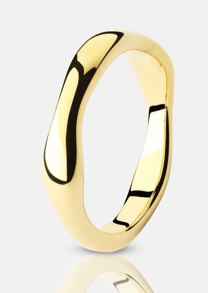 Bague Flow Bague Thin - 18k Plaquée or