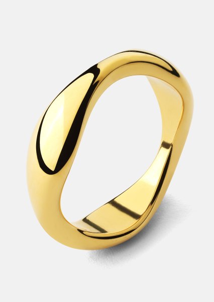 Bague Organic Curve - 18k Plaquée or