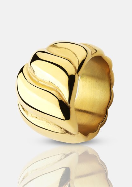 Bague Bold Wave - 18K Plaquée or