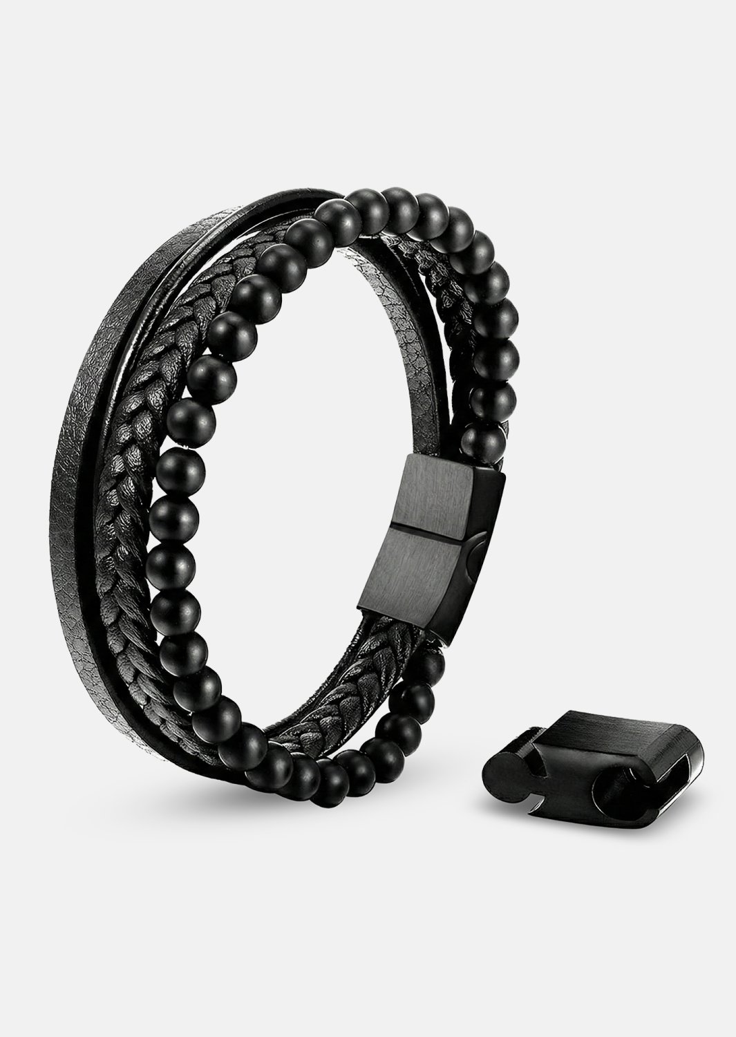 Bracelet en cuir Noble Noir