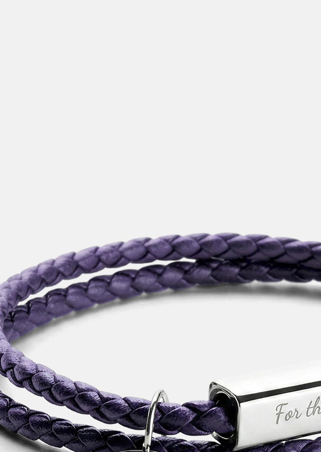 Bracelet en cuir Violet Edge