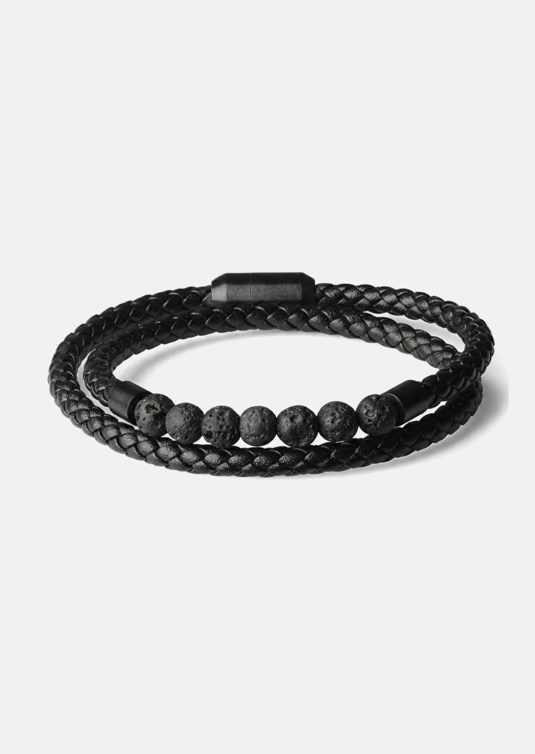 Bracelet en cuir Obsidian Grip