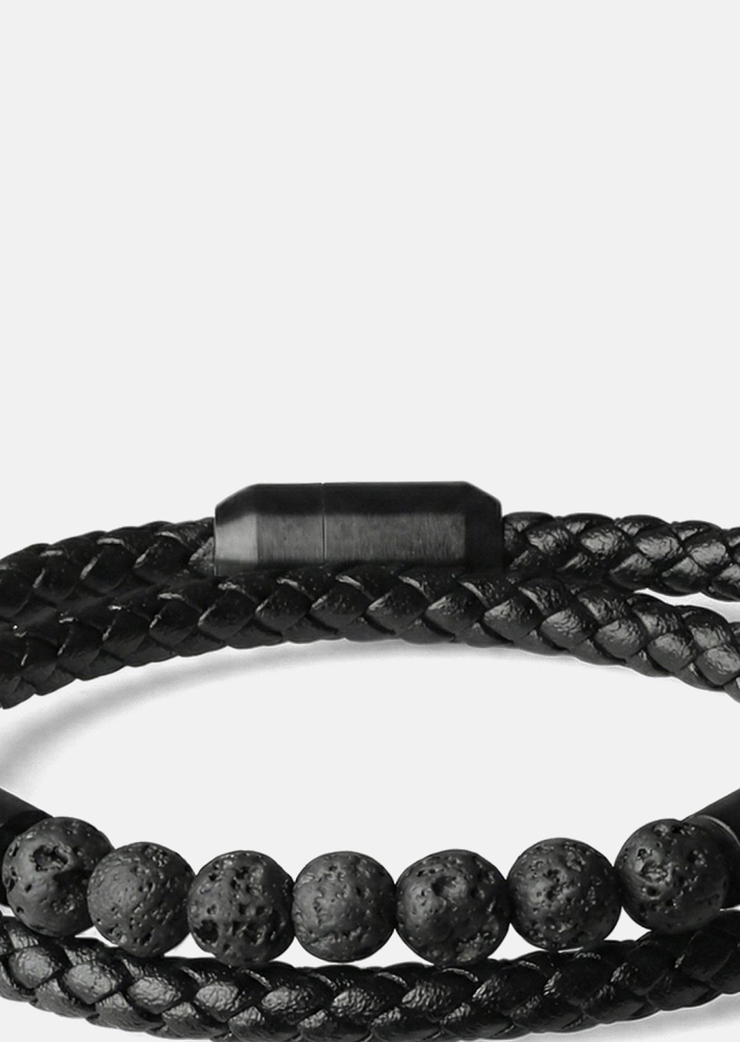 Bracelet en cuir Obsidian Grip
