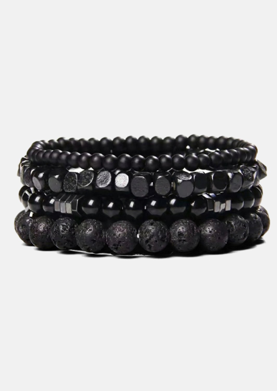 Bracelet perlé Obsidian Pulse