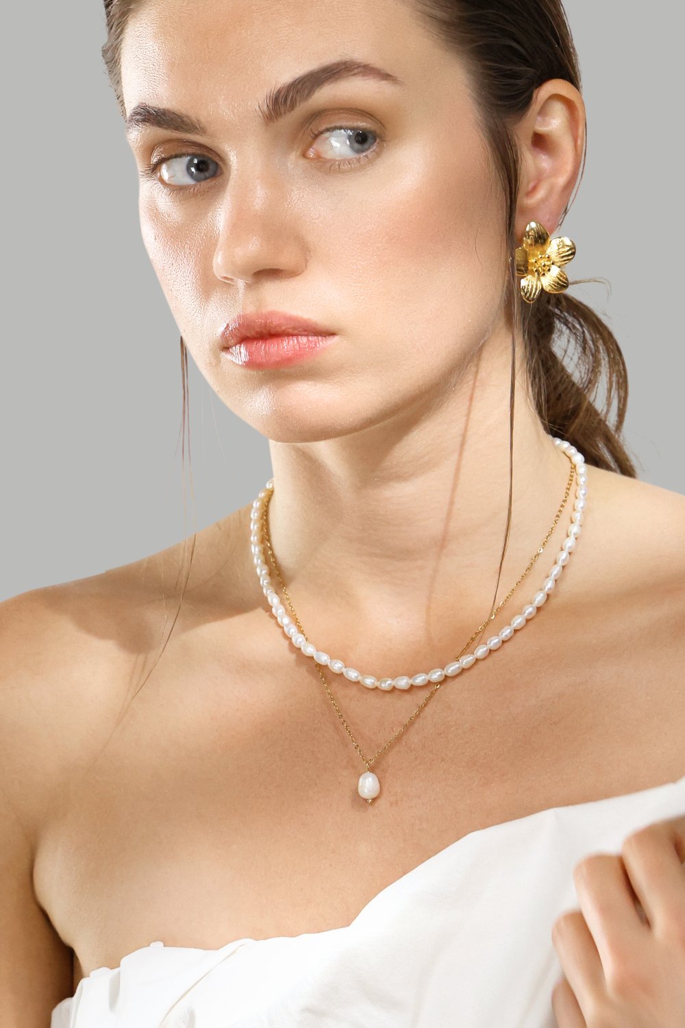 Boucles d’oreilles Flora Shine – 18k Plaquées or