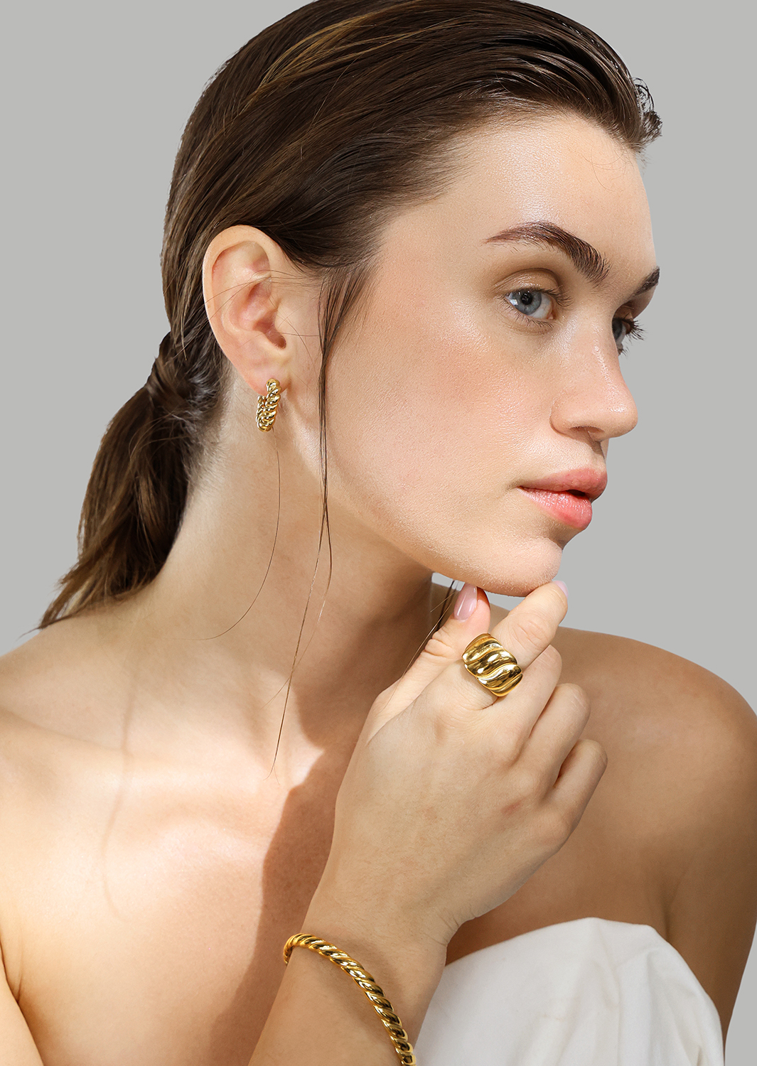 Bracelet Twist Glow - 18k Plaqué or