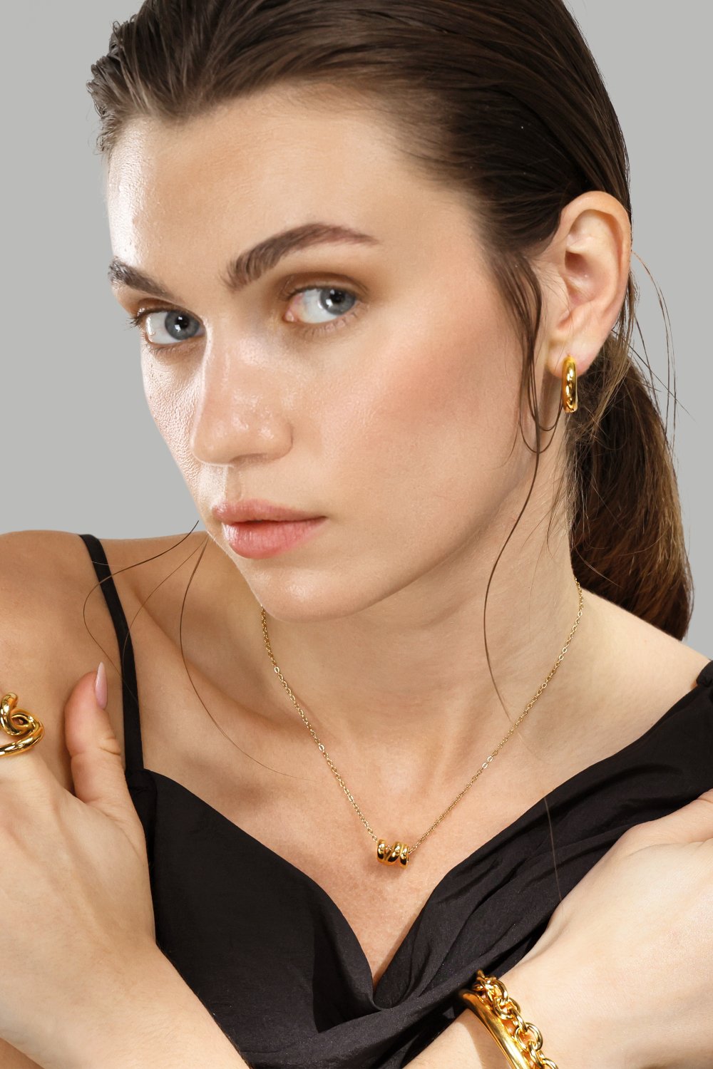 Boucles d’oreilles Bold Glow – 18k Plaquées or
