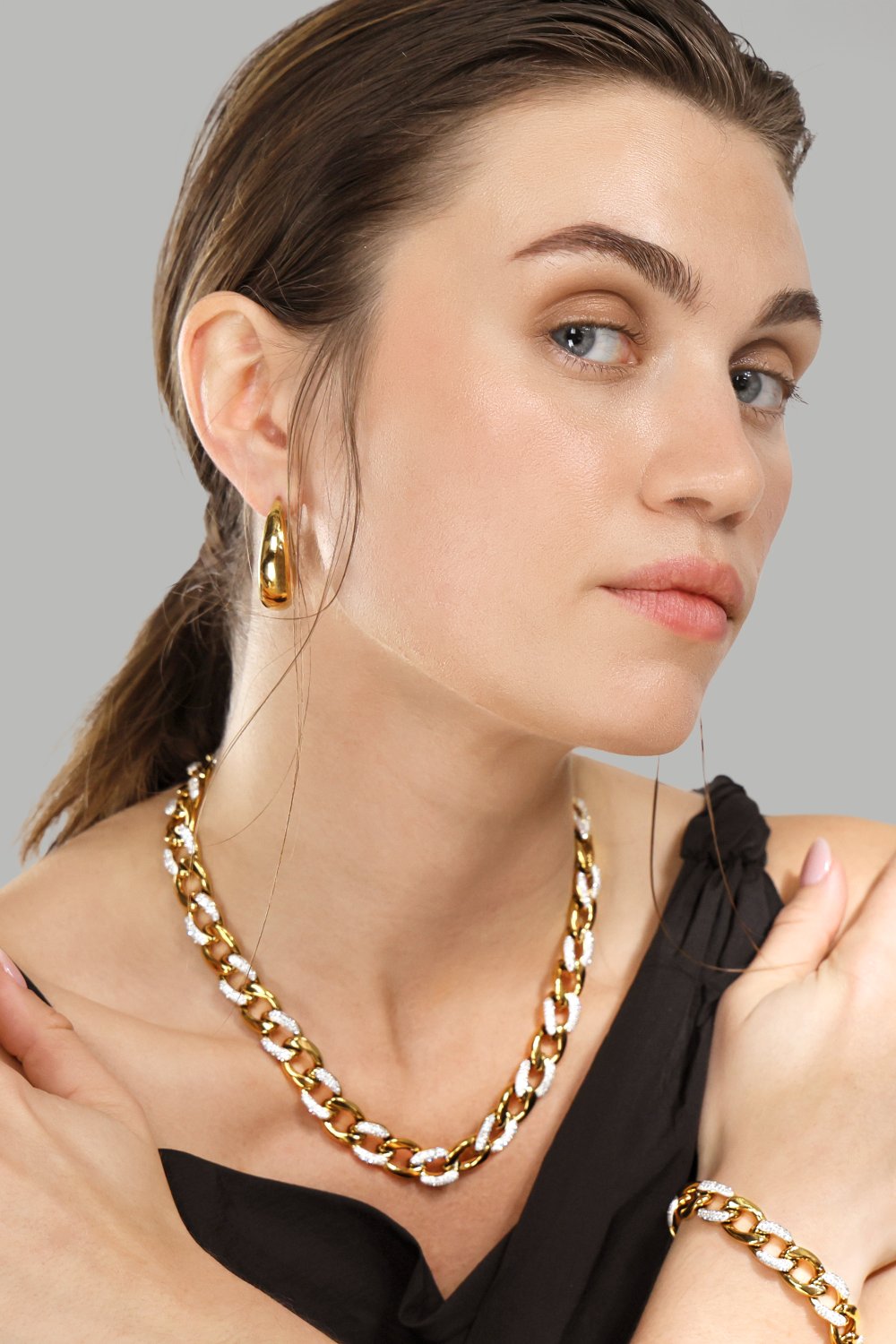 Collier Cuban Shine - 18k Plaqué or