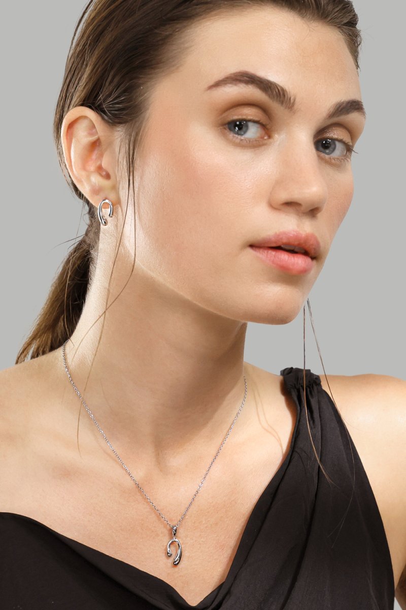 Boucles d’oreilles Sculpture – Plaquées argent