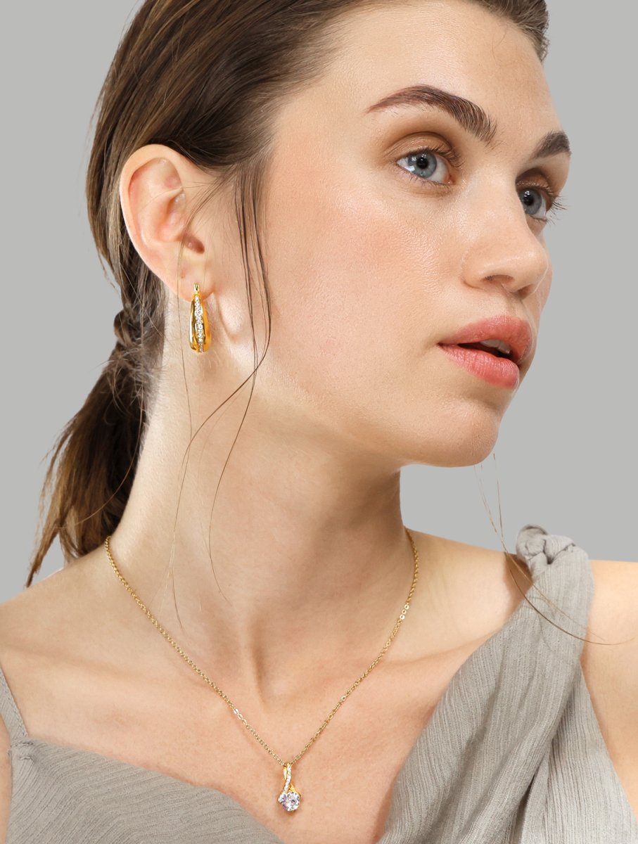 Boucles d’oreilles Gleaming Curve – 18k Plaquées or