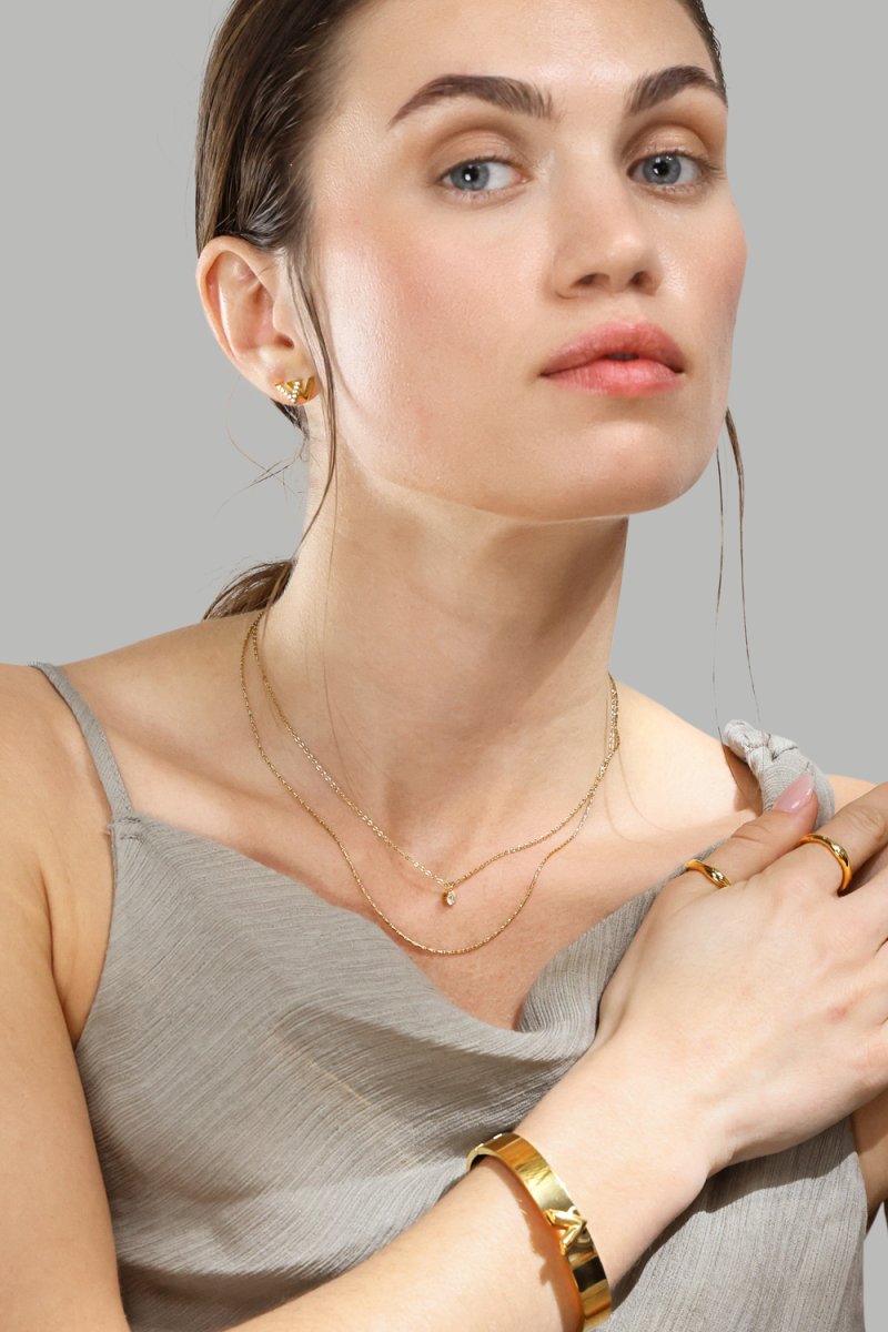 Bague Organic Curve - 18k Plaquée or