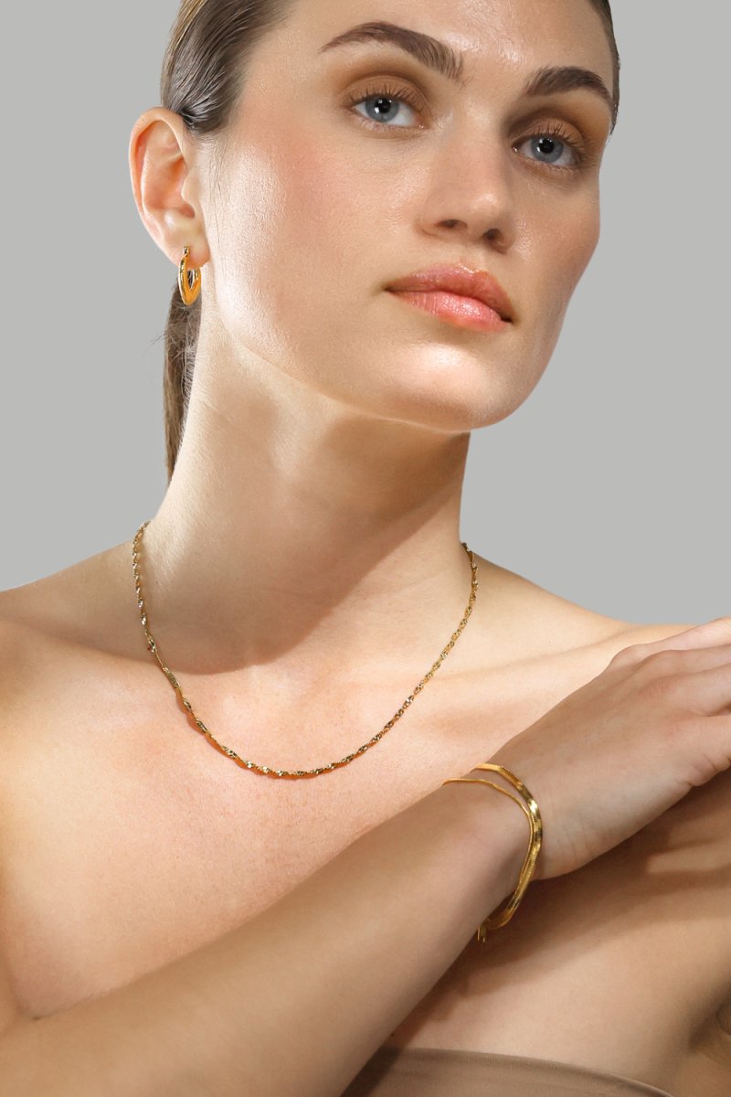 Collier Twistad – 18k Plaqué or