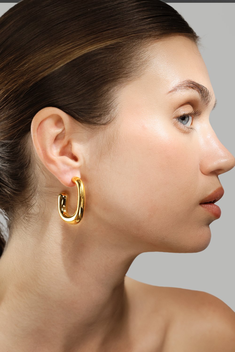 Boucle d’oreille Elegant Curve - 18k Plaquée or