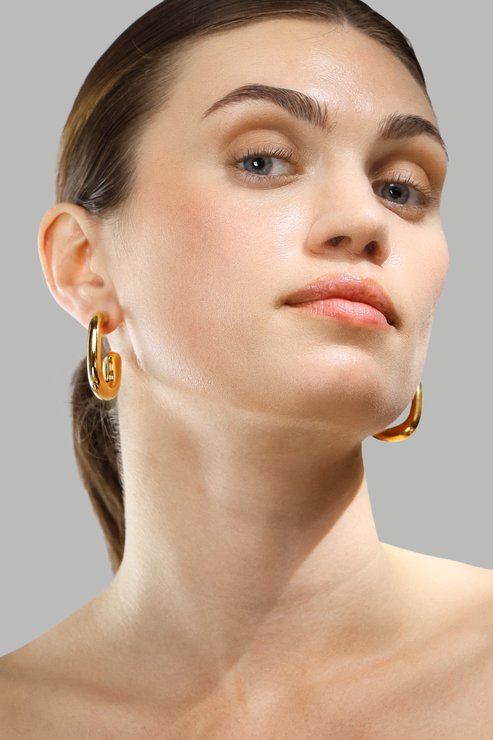 Boucle d’oreille Elegant Curve - 18k Plaquée or