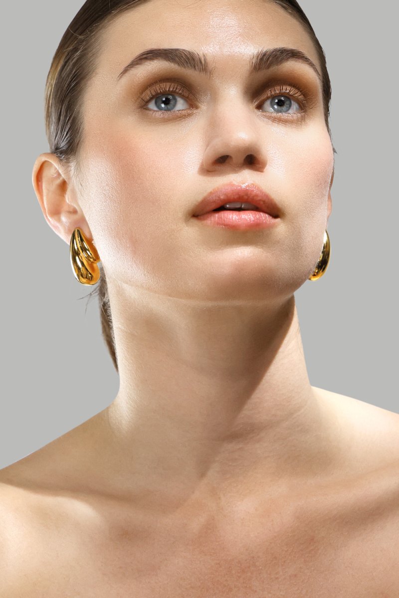 Boucles d’oreilles Gilded Drop – 18k Plaquées or