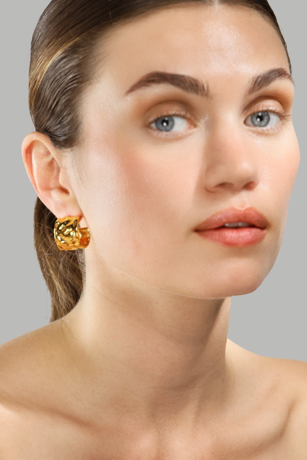 Boucle d'oreille Luna- 18k Plaquée or