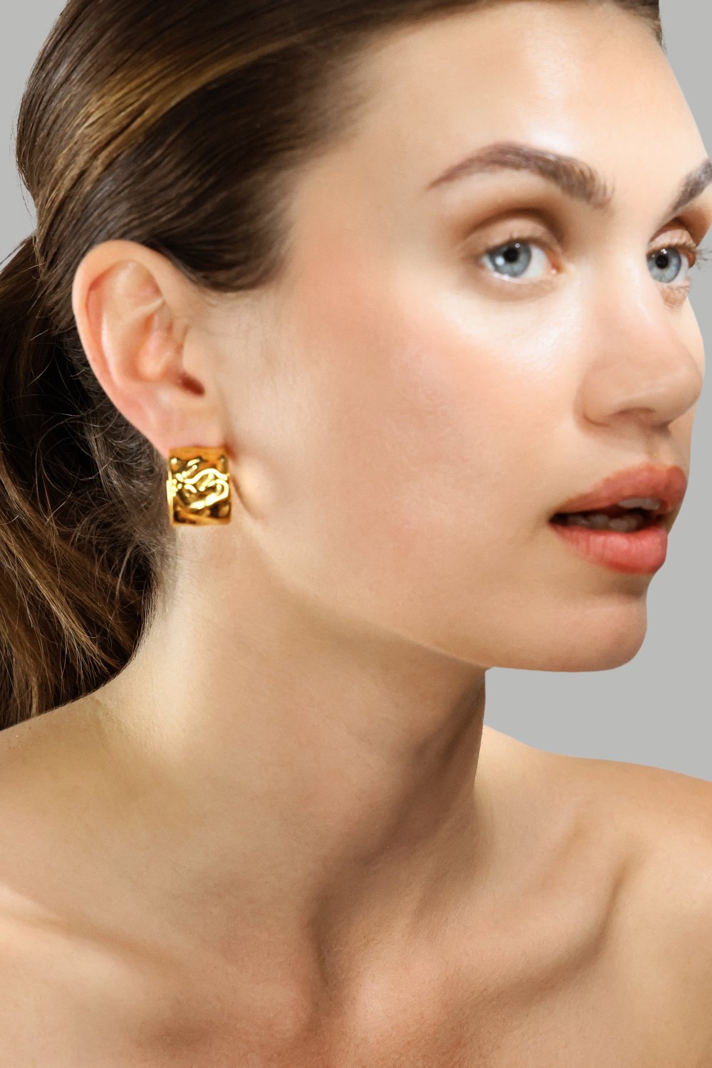 Boucle d'oreille Luna- 18k Plaquée or