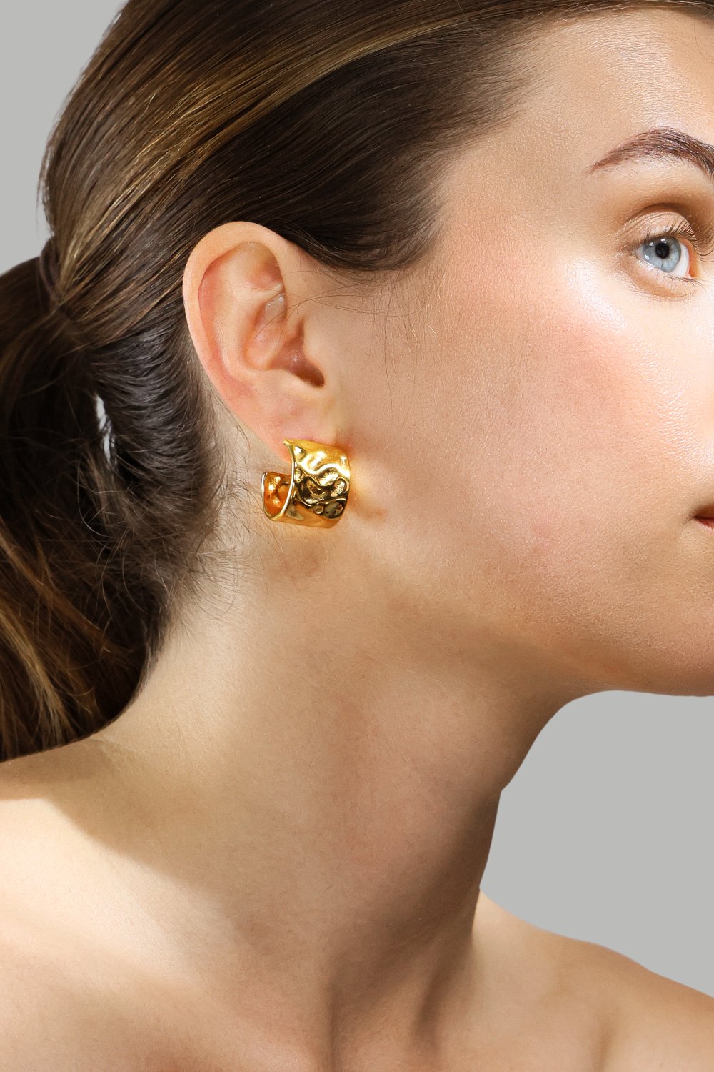 Boucle d'oreille Luna- 18k Plaquée or