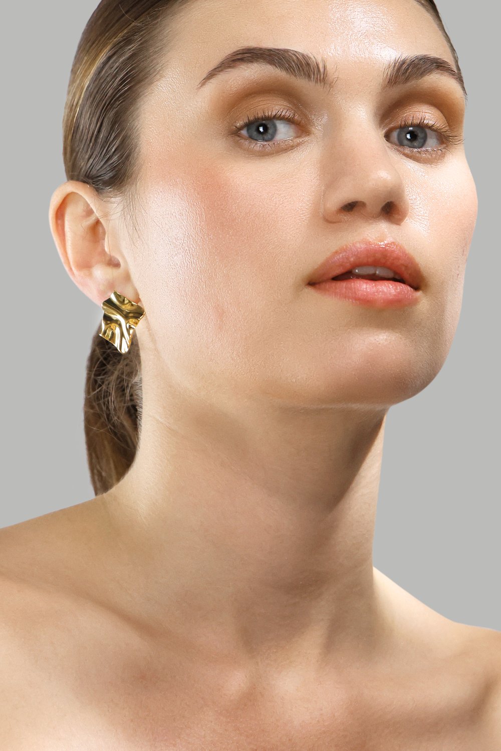 Boucle d’oreille Golden Ripple Studs - 18k Gold Plated