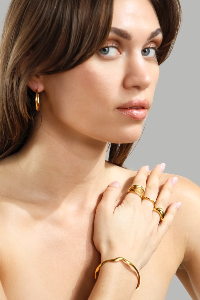 Bague Wave - 18k Plaquée or