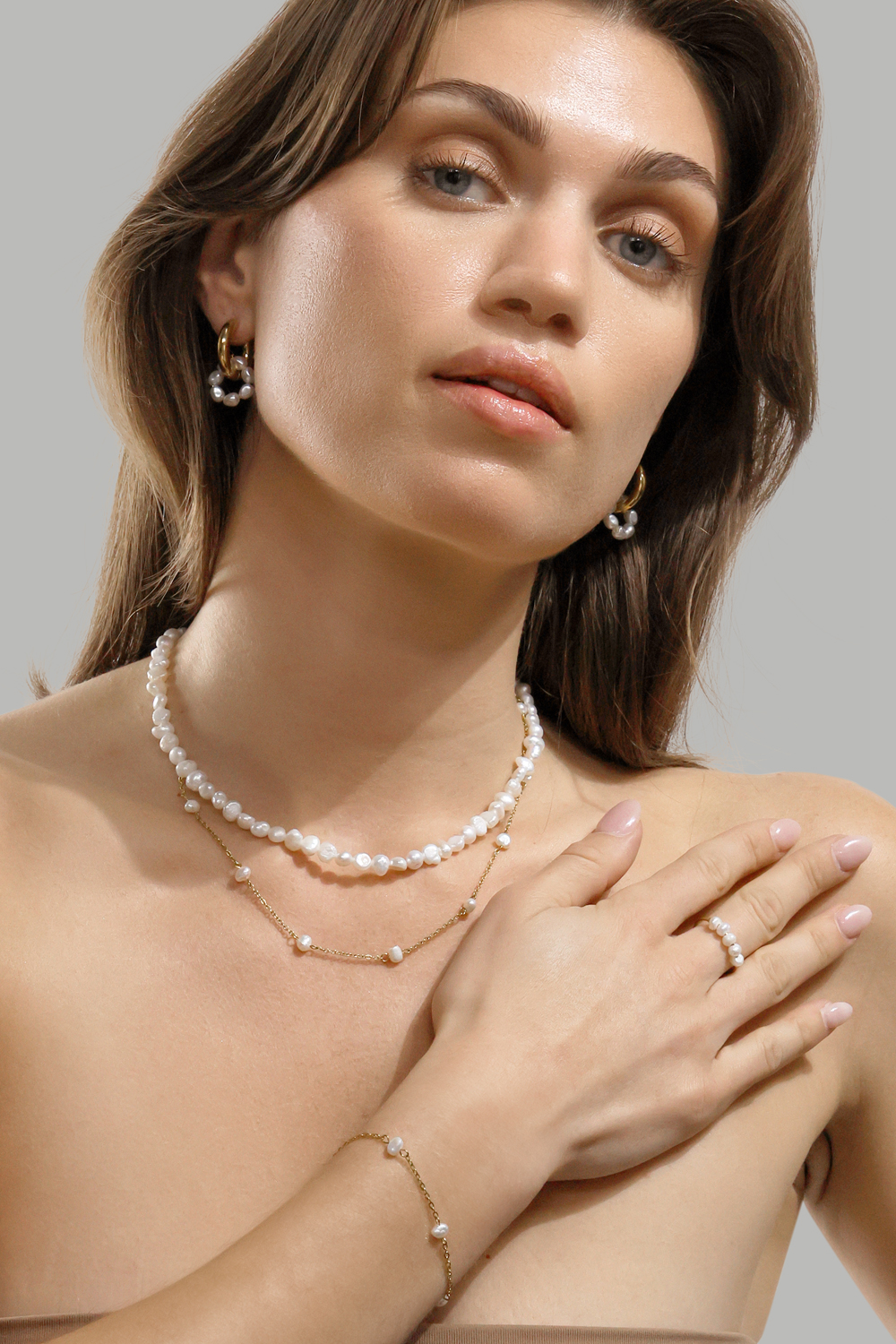 Bague Perla - Plaqué or 18k