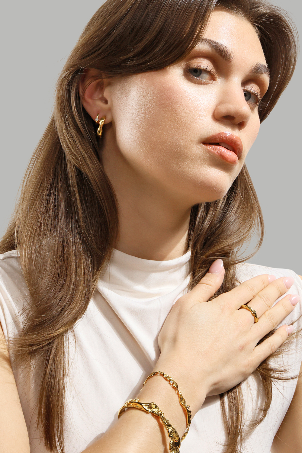Ondula Bague - 18k Plaquée or