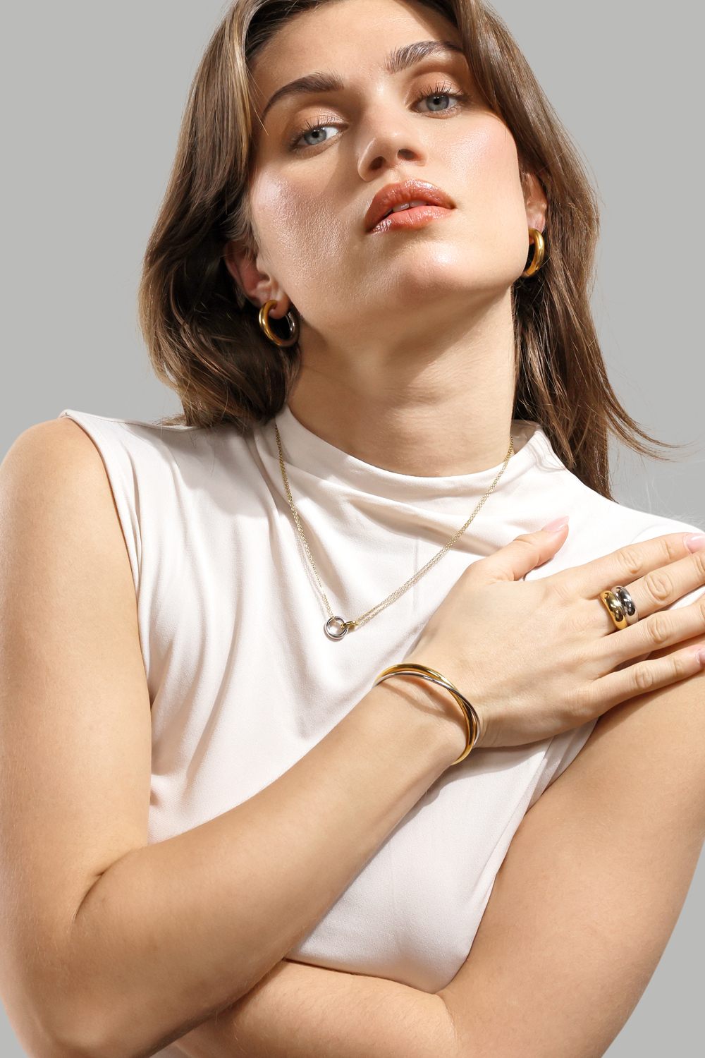 Bague Elegant - Plaqué or 18k
