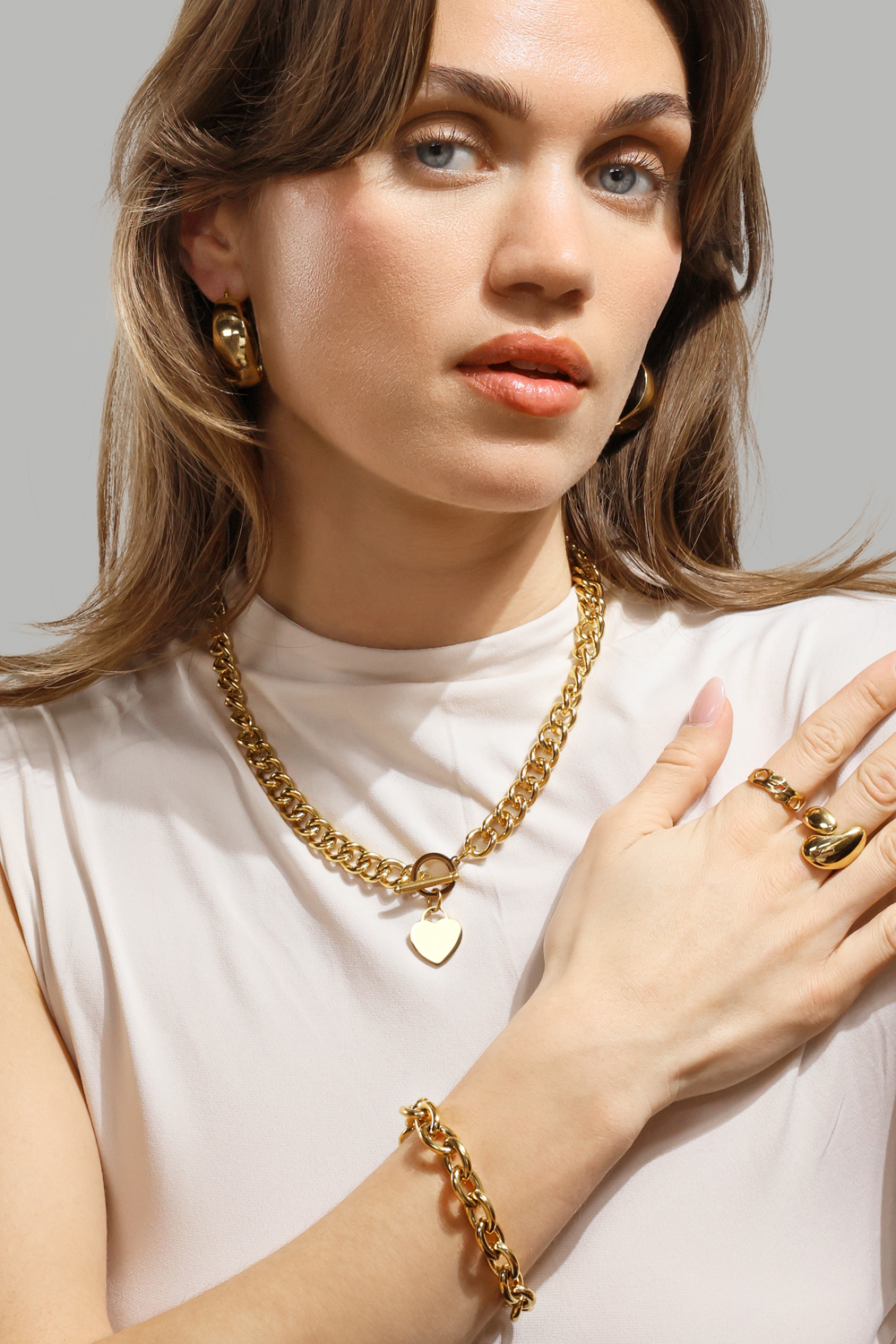 Celeste Boucle d'oreille - 18k Gold Plated