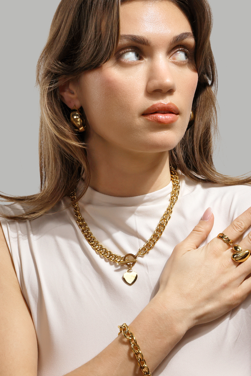 Celeste Boucle d'oreille - 18k Gold Plated