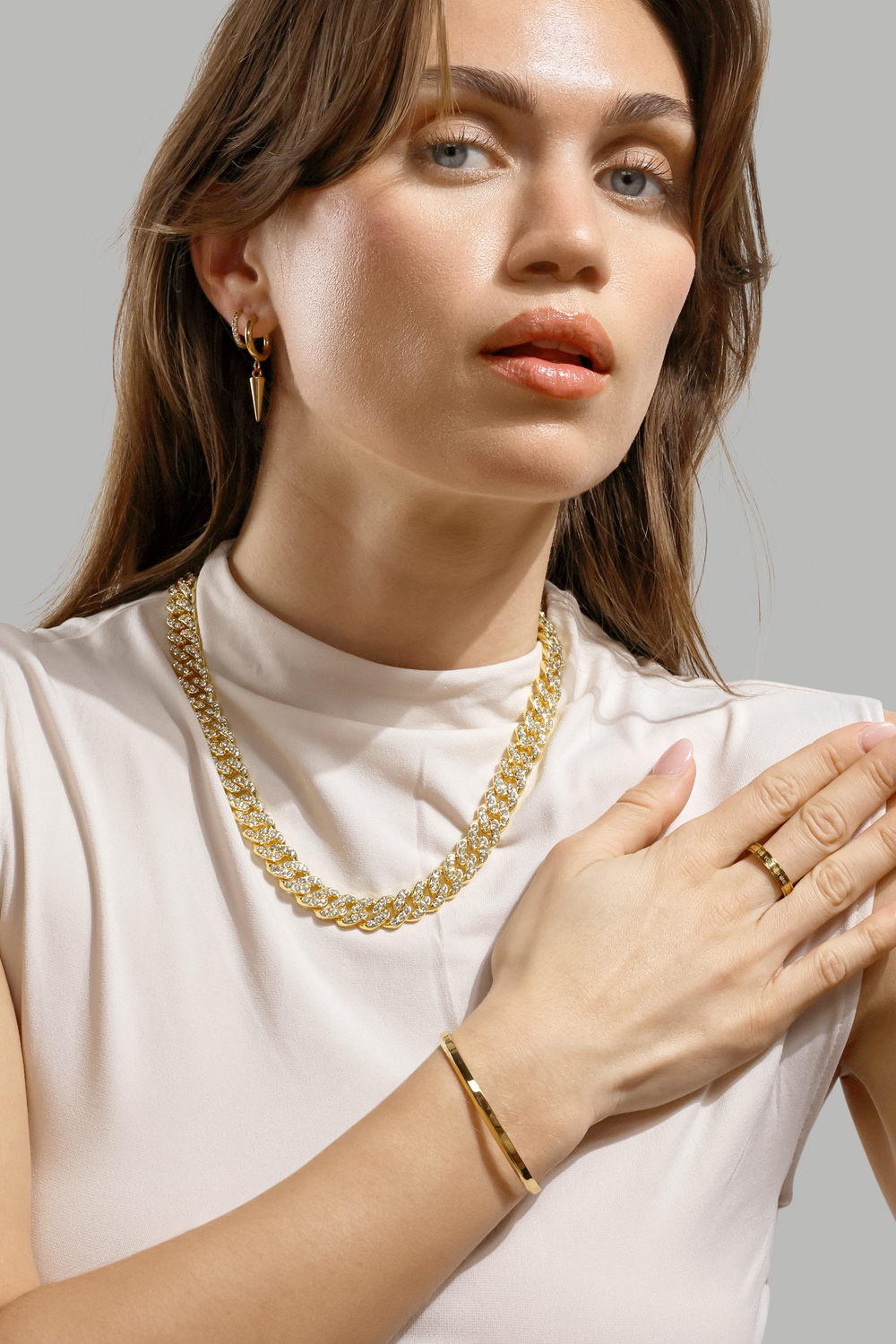 Collier Royal Frost - 18k Plaqué or